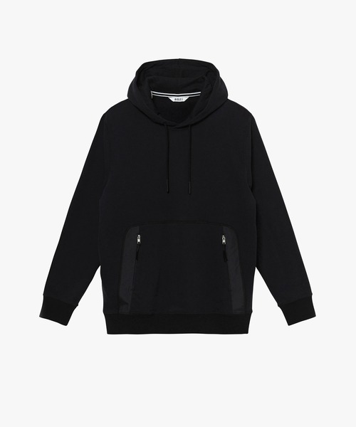 AIGLE（エーグル）の「フレンチテリースウェットフーディー / プルオーバーパーカー（パーカー・メンズ・ブラック/アイボリー・L/M）」の8枚目の写真