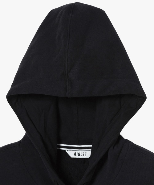 AIGLE（エーグル）の「フレンチテリースウェットフーディー / プルオーバーパーカー（パーカー・メンズ・ブラック/アイボリー・L/M）」の11枚目の写真