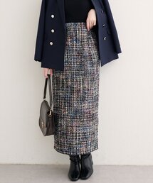 natural couture | MIXツイードハイウエストタイトスカート(スカート)