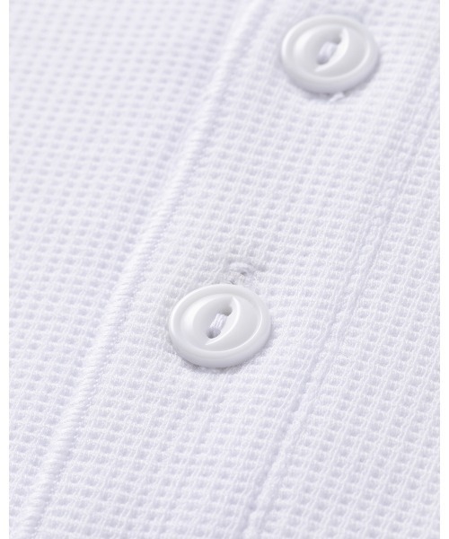 THOUSAND MILE（サウザンドマイル）の「[Unisex]HENLEY NECK SHIRT TECH WAFFLE/ヘンリーネックシャツ（Tシャツ/カットソー・レディース・グレイッシュベージュ/ネイビー/スミクロ/オフホワイト・XL/L/M/S/XS）」の6枚目の写真
