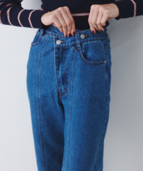 フロントクロスデニムパンツ（デニムパンツ）｜bita.（ビタ）の