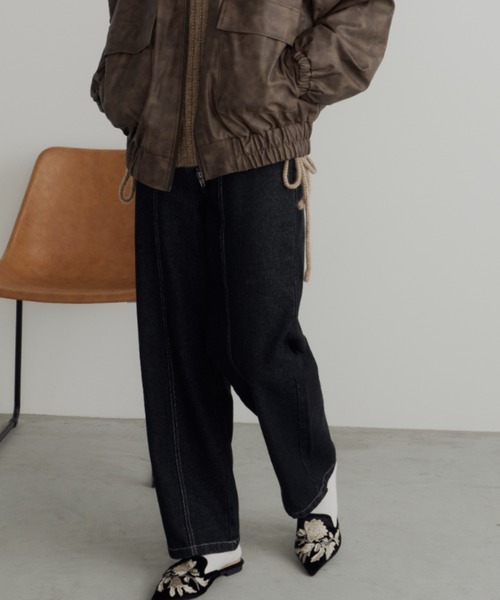 フロントクロスデニムパンツ（デニムパンツ）｜bita.（ビタ）の