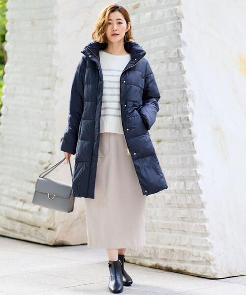 【新品タグ付き】grove 800EPつつまれダウンコート　Lサイズ 多機能】800FPつつまれロングダウン（ダウンジャケット/コート