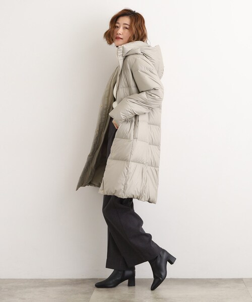 grove（グローブ）の「【名品アウター/800FP・多機能】つつまれダウンロング（ダウンジャケット/コート・レディース・ネイビー/ブラック/ベージュ・03/02/04/01/05）」の19枚目の写真