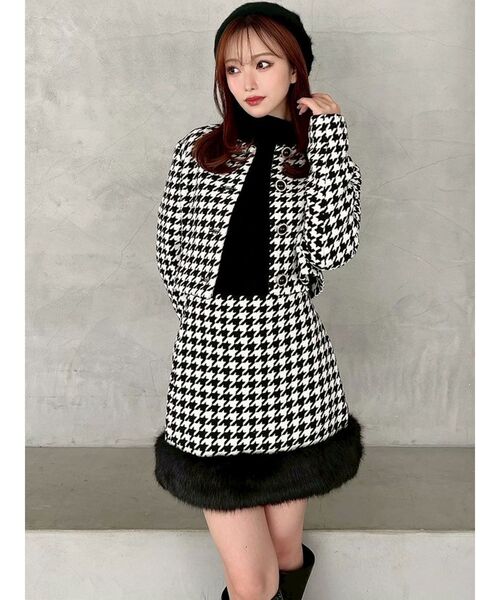 ノーカラーショートジャケット【セットアップ着用可能】（ノーカラー