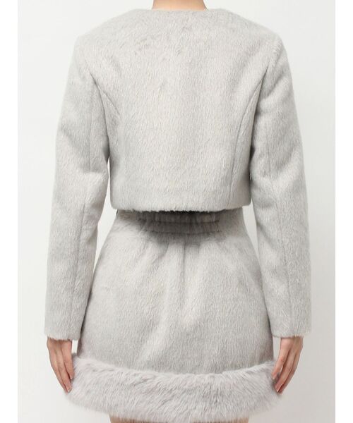 RESEXXY（リゼクシー）の「ノーカラーショートジャケット【セットアップ着用可能】（ノーカラージャケット・レディース・グレー/ホワイト/その他1・FREE）」の10枚目の写真