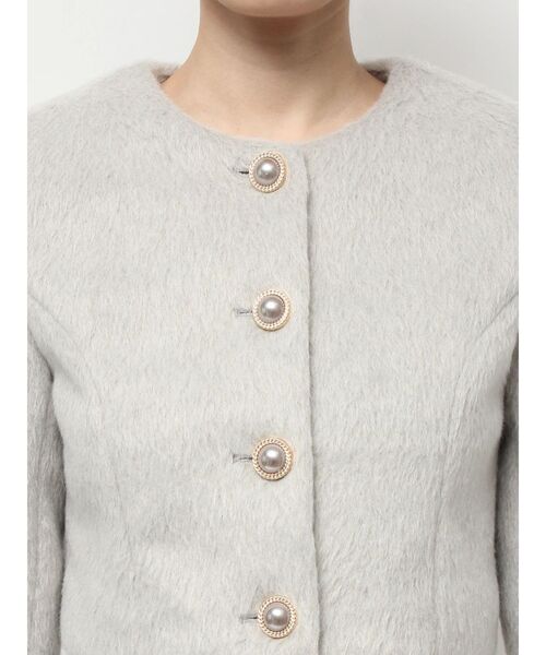 RESEXXY（リゼクシー）の「ノーカラーショートジャケット【セットアップ着用可能】（ノーカラージャケット・レディース・グレー/ホワイト/その他1・FREE）」の11枚目の写真