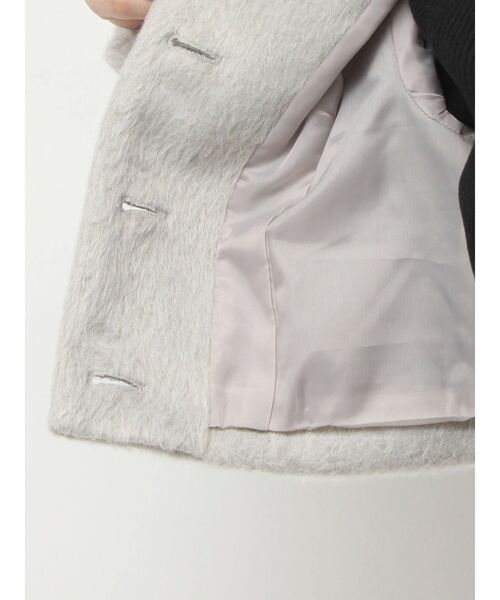 RESEXXY（リゼクシー）の「ノーカラーショートジャケット【セットアップ着用可能】（ノーカラージャケット・レディース・グレー/ホワイト/その他1・FREE）」の13枚目の写真