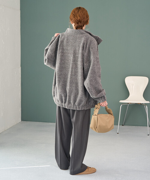 ymm様グレー38ジャケット翌日発送 mitis（ミティス） ブルゾン アウター スエードポンチフライト