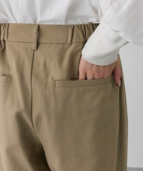 PUAL CE CIN（ピュアルセシン）の「コットンレーヨンツータックワイドパンツ（スラックス・レディース・ダークブラウン/ベージュ/キャメル・FREE）」の12枚目の写真