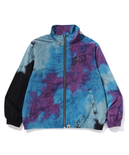 A BATHING APE（アベイシングエイプ）の「TIE DYE TRACK JACKET（ナイロンジャケット・メンズ・ブラック/ベージュ・LARGE/MEDIUM/X-LARGE/XX-LARGE）」の2枚目の写真