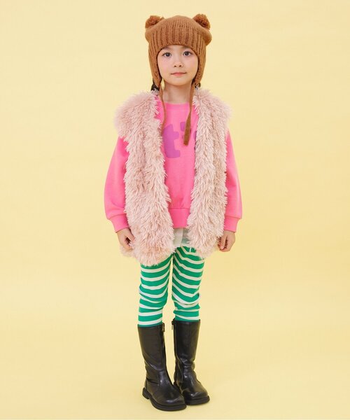 BREEZE（ブリーズ）の「【WEB限定】くま耳ボンネット（ニットキャップ/ビーニー・キッズ・ネイビー/ブラウン・54/58/50）」の12枚目の写真