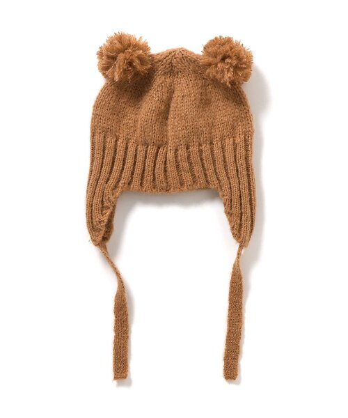 BREEZE（ブリーズ）の「【WEB限定】くま耳ボンネット（ニットキャップ/ビーニー・キッズ・ネイビー/ブラウン・54/58/50）」の11枚目の写真