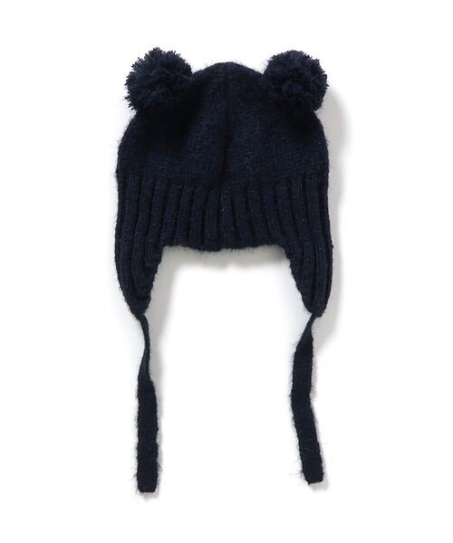 BREEZE（ブリーズ）の「【WEB限定】くま耳ボンネット（ニットキャップ/ビーニー・キッズ・ネイビー/ブラウン・54/58/50）」の8枚目の写真