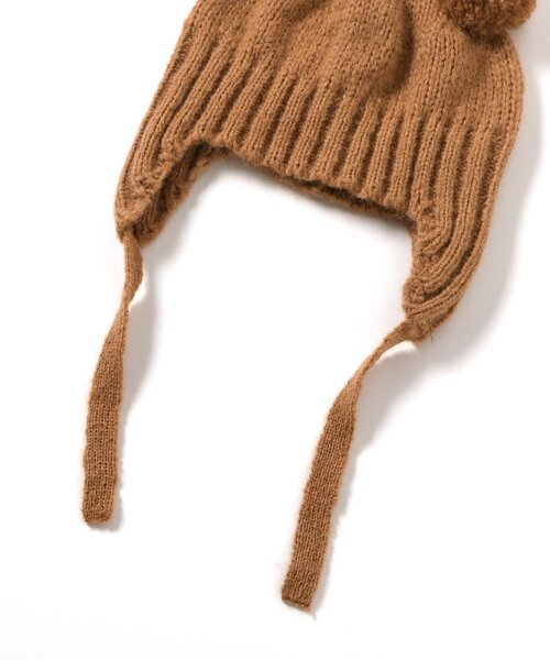 BREEZE（ブリーズ）の「【WEB限定】くま耳ボンネット（ニットキャップ/ビーニー・キッズ・ネイビー/ブラウン・54/58/50）」の4枚目の写真
