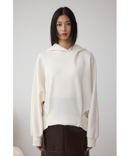 AZUL by moussy(アズールバイマウジー)の「フハクドッキングパーカー(パーカー・レディース・アイボリー/ブラック/チャコールグレー・FREE)」の7枚目の写真