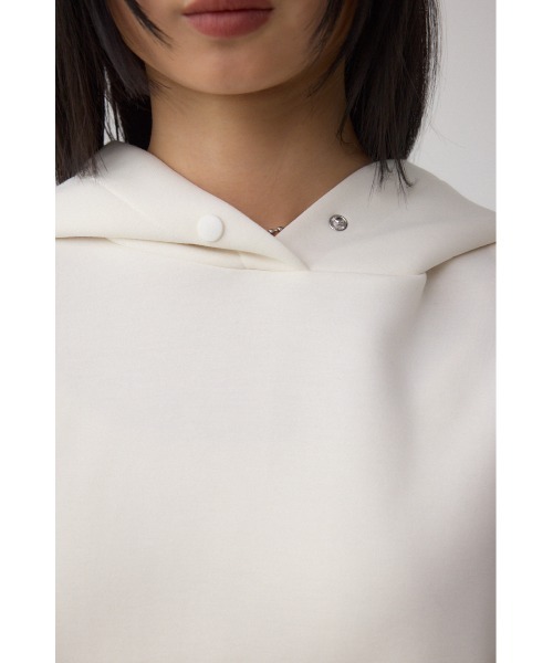 AZUL by moussy(アズールバイマウジー)の「フハクドッキングパーカー(パーカー・レディース・アイボリー/ブラック/チャコールグレー・FREE)」の10枚目の写真