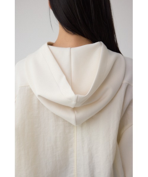 AZUL by moussy(アズールバイマウジー)の「フハクドッキングパーカー(パーカー・レディース・アイボリー/ブラック/チャコールグレー・FREE)」の11枚目の写真