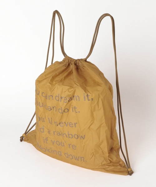 GLOBAL WORK（グローバルワーク）の「撥水ロゴナップサック/595753（バックパック/リュック・レディース・ブラック/ベージュ/オレンジ/ライトグレー/ライトグリーン/パープル系その他2・FREE）」の4枚目の写真