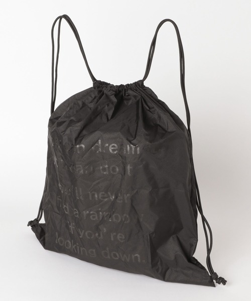 GLOBAL WORK（グローバルワーク）の「撥水ロゴナップサック/595753（バックパック/リュック・レディース・ブラック/ベージュ/オレンジ/ライトグレー/ライトグリーン/パープル系その他2・FREE）」の2枚目の写真