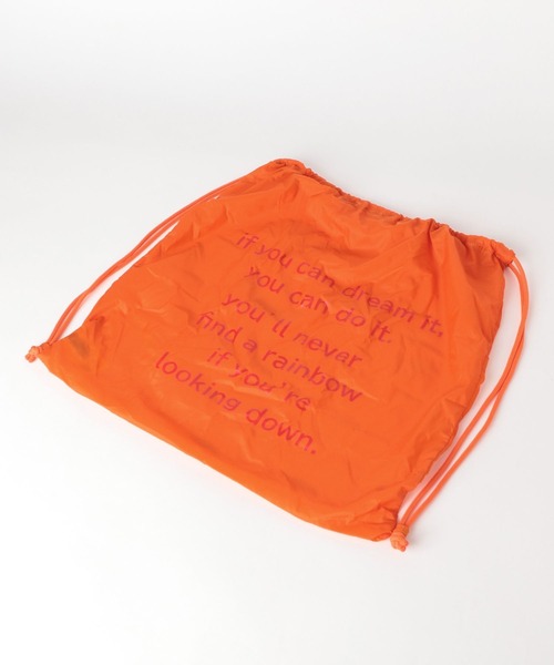GLOBAL WORK（グローバルワーク）の「撥水ロゴナップサック/595753（バックパック/リュック・レディース・ブラック/ベージュ/オレンジ/ライトグレー/ライトグリーン/パープル系その他2・FREE）」の10枚目の写真