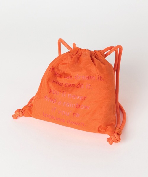 GLOBAL WORK（グローバルワーク）の「撥水ロゴナップサック/595753（バックパック/リュック・レディース・ブラック/ベージュ/オレンジ/ライトグレー/ライトグリーン/パープル系その他2・FREE）」の12枚目の写真