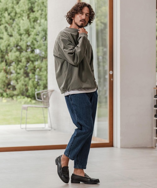 CAMBIO（カンビオ）の「mlt5458-サーマル裾スピンドルロングスリーブカットソー（Tシャツ/カットソー・メンズ・グレー/ホワイト/グレイッシュベージュ/ブラック・M/L/XL）」の16枚目の写真