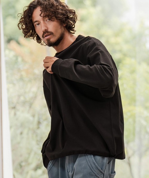 mlt5458-サーマル裾スピンドルロングスリーブカットソー（Tシャツ