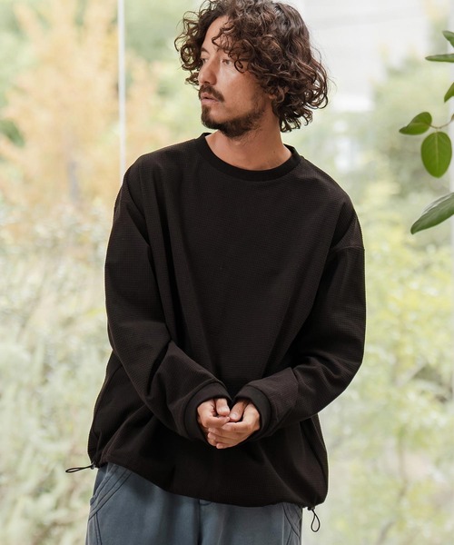 CAMBIO（カンビオ）の「mlt5458-サーマル裾スピンドルロングスリーブカットソー（Tシャツ/カットソー・メンズ・グレー/ホワイト/グレイッシュベージュ/ブラック・M/L/XL）」の13枚目の写真