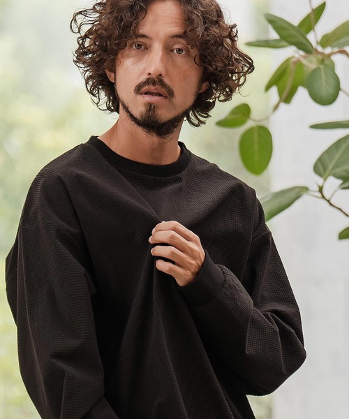 mlt5458-サーマル裾スピンドルロングスリーブカットソー（Tシャツ