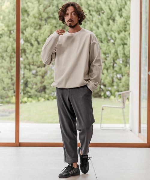 CAMBIO（カンビオ）の「mlt5458-サーマル裾スピンドルロングスリーブカットソー（Tシャツ/カットソー・メンズ・グレー/ホワイト/グレイッシュベージュ/ブラック・M/L/XL）」の19枚目の写真