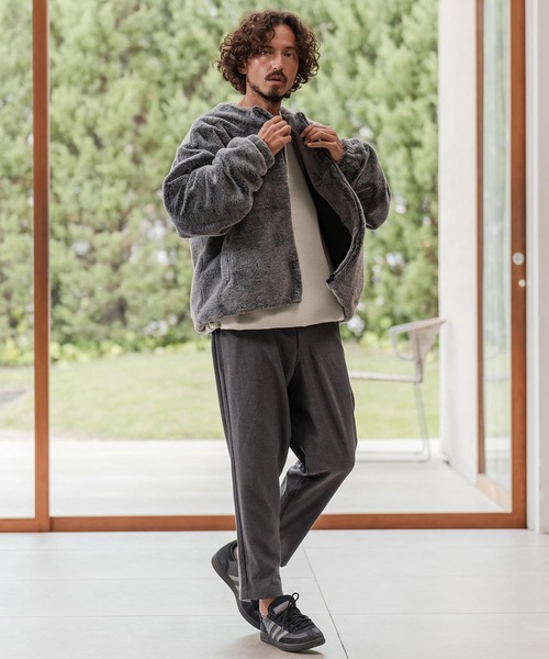 CAMBIO（カンビオ）の「mlt5458-サーマル裾スピンドルロングスリーブカットソー（Tシャツ/カットソー・メンズ・グレー/ホワイト/グレイッシュベージュ/ブラック・M/L/XL）」の21枚目の写真