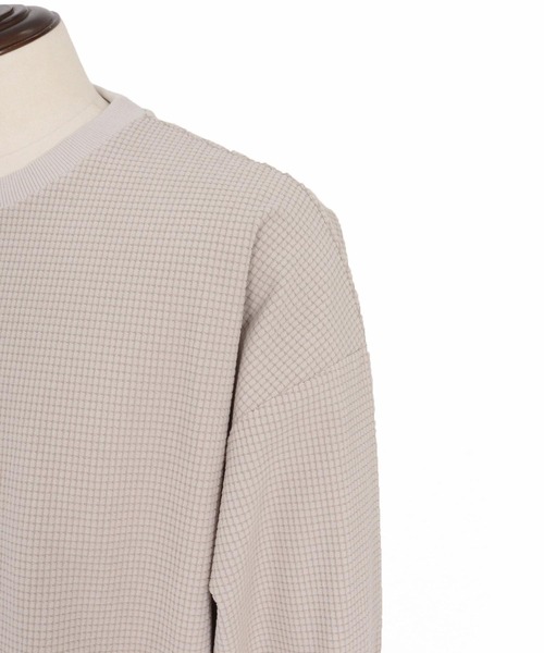 CAMBIO（カンビオ）の「mlt5458-サーマル裾スピンドルロングスリーブカットソー（Tシャツ/カットソー・メンズ・グレー/ホワイト/グレイッシュベージュ/ブラック・M/L/XL）」の9枚目の写真