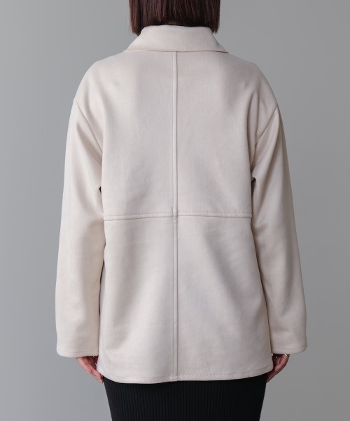 Bou Jeloud（ブージュルード）の「ステンカラースエードジャケット（テーラードジャケット・レディース・モカ/キャメル/オフホワイト・38）」の22枚目の写真