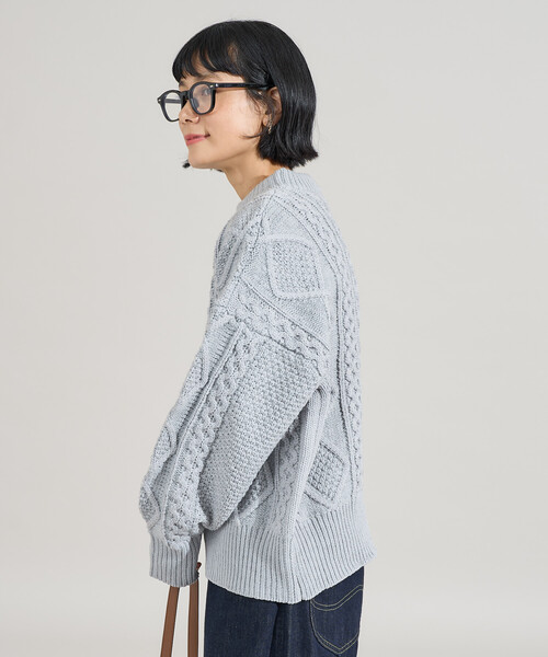 ミックスケーブルクルーネックニット（ニット/セーター）｜FREAK'S
