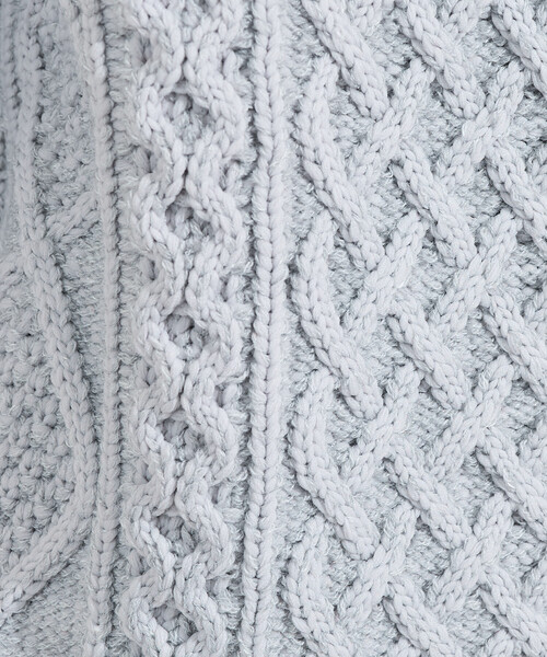 FREAK'S STORE（フリークスストア）の「ミックスケーブルクルーネックニット（ニット/セーター・レディース・オフホワイト/ライトグレー/レッド/ネイビー/ブラウン・ﾌﾘ-）」の18枚目の写真