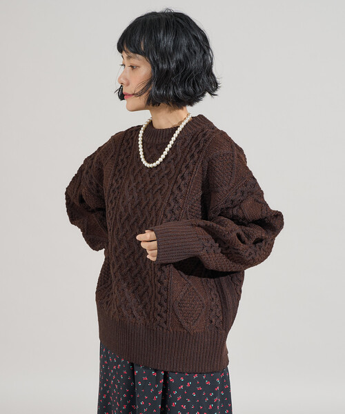 BE:FIRST MANATO着用 ニット FREAK'S STORE セール】FREAK'S STORE/フリークスストア ダメージ クルーネックニット