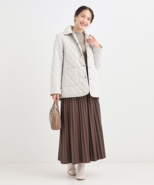 SHOO・LA・RUE（シューラルー）の「【撥水/フード取り外し可】サッと羽織れる ダイヤ柄キルトジャケット（その他アウター・レディース・ブラウン系/ブラック/ベージュ・02/03/04/01）」の15枚目の写真