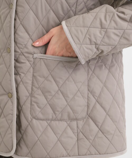 SHOO・LA・RUE(シューラルー)の「【撥水/フード取り外し可】サッと羽織れる ダイヤ柄キルトジャケット(その他アウター・レディース・ブラウン系/ブラック/ベージュ・02/03/04/01)」の17枚目の写真