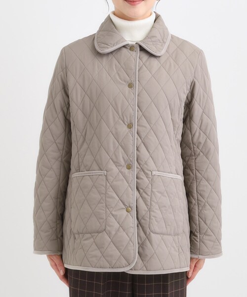 SHOO・LA・RUE(シューラルー)の「【撥水/フード取り外し可】サッと羽織れる ダイヤ柄キルトジャケット(その他アウター・レディース・ブラウン系/ブラック/ベージュ・02/03/04/01)」の21枚目の写真