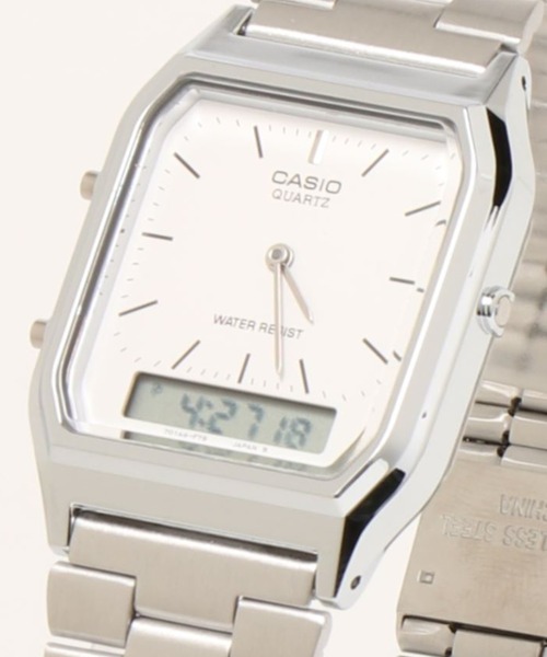 CASIO(カシオ)の「【RES】【CASIO(カシオ)】アナデジ メタル(アナログ腕時計・メンズ・ホワイト/ホワイト系その他/ブラック・FREE)」の4枚目の写真