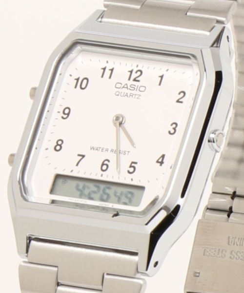 CASIO(カシオ)の「【RES】【CASIO(カシオ)】アナデジ メタル(アナログ腕時計・メンズ・ホワイト/ホワイト系その他/ブラック・FREE)」の6枚目の写真