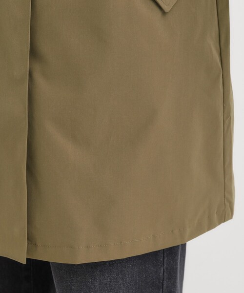 SHOO・LA・RUE（シューラルー）の「【S-LL/撥水】腰回りをカバーする ロングミリタリーアウター（ミリタリージャケット・レディース・ブラック/カーキ・01/02/03/04）」の17枚目の写真
