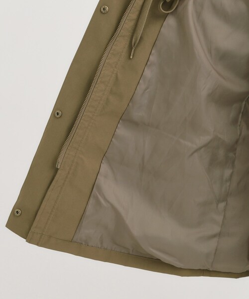 SHOO・LA・RUE（シューラルー）の「【S-LL/撥水】腰回りをカバーする ロングミリタリーアウター（ミリタリージャケット・レディース・ブラック/カーキ・01/02/03/04）」の18枚目の写真