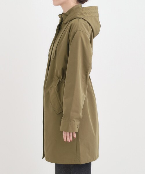 SHOO・LA・RUE（シューラルー）の「【S-LL/撥水】腰回りをカバーする ロングミリタリーアウター（ミリタリージャケット・レディース・ブラック/カーキ・01/02/03/04）」の21枚目の写真