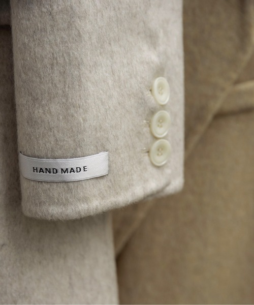 lawgy（ラウジー）の「handmade trapezoid collar jacket coat / ハンドメイドトラペゾイドカラージャケットコート（その他アウター・レディース・オートミール/イエロー・FREE）」の16枚目の写真