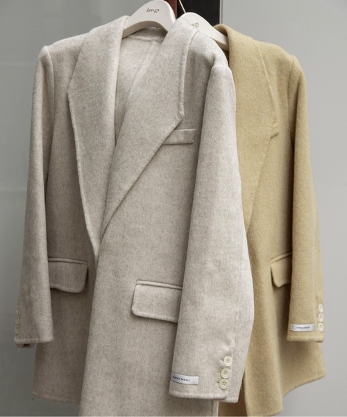 lawgy（ラウジー）の「handmade trapezoid collar jacket coat / ハンドメイドトラペゾイドカラージャケットコート（その他アウター・レディース・オートミール/イエロー・FREE）」の17枚目の写真