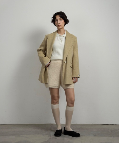 lawgy（ラウジー）の「handmade trapezoid collar jacket coat / ハンドメイドトラペゾイドカラージャケットコート（その他アウター・レディース・オートミール/イエロー・FREE）」の14枚目の写真