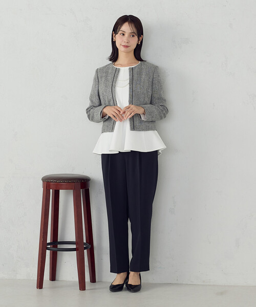 宮城舞さん着用】【セットアップ対応】ラメツイード ジャケット（ノー