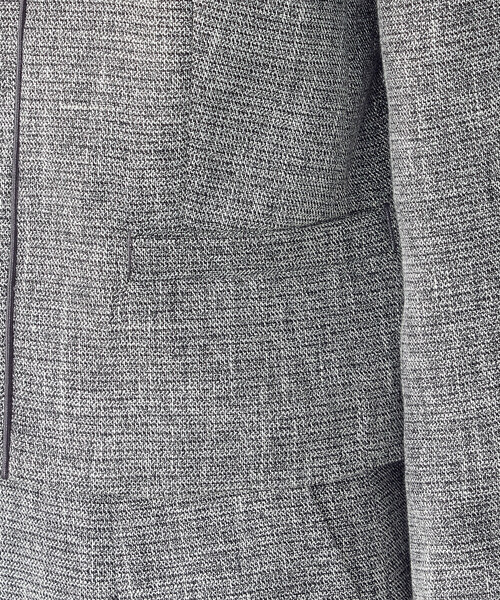COMME CA ISM(コムサイズム)の「【宮城舞さん着用】【セットアップ対応】ラメツイード ジャケット(ノーカラージャケット・レディース・ネイビー/グレー・X-SMALL/SMALL/MEDIUM/LARGE/X-LARGE)」の4枚目の写真